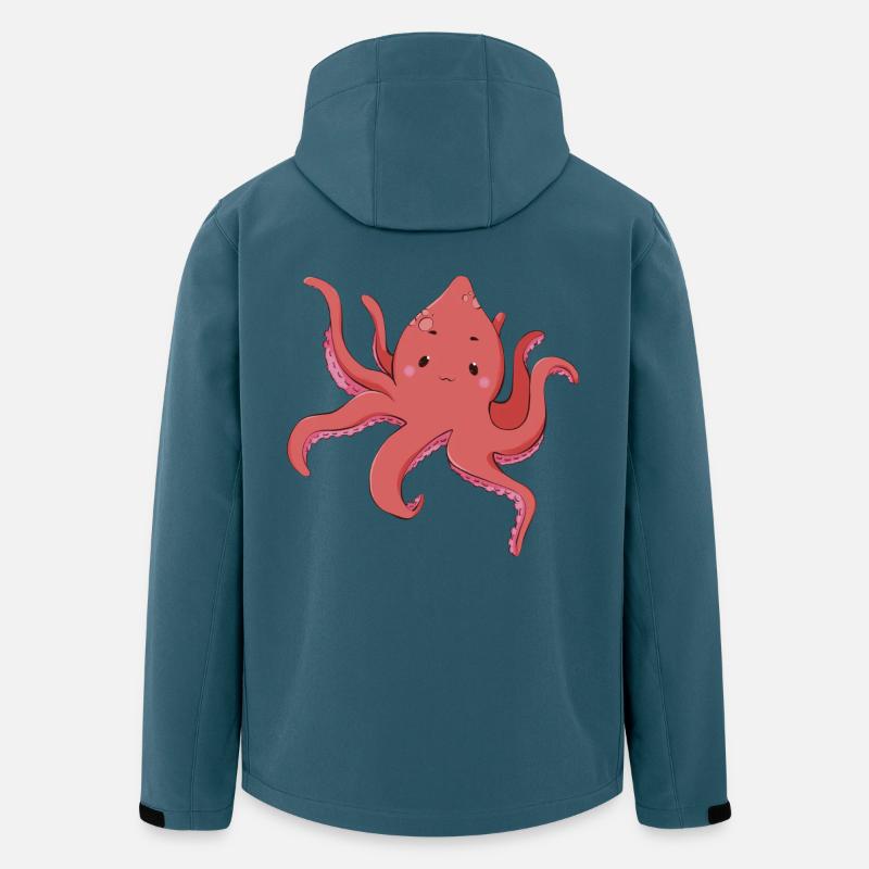Oktopus - Recycelte Männer Softshell-Jacke Discoverer von Stanley/Stella - Dunkles Petrol