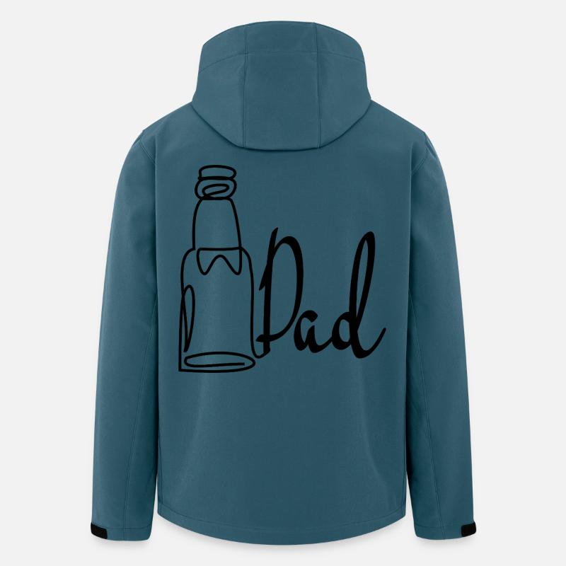 Line Art Far Fars Dag Øl - Stanley/Stella herre softshelljakke i genanvendt polyester - mørk petrol