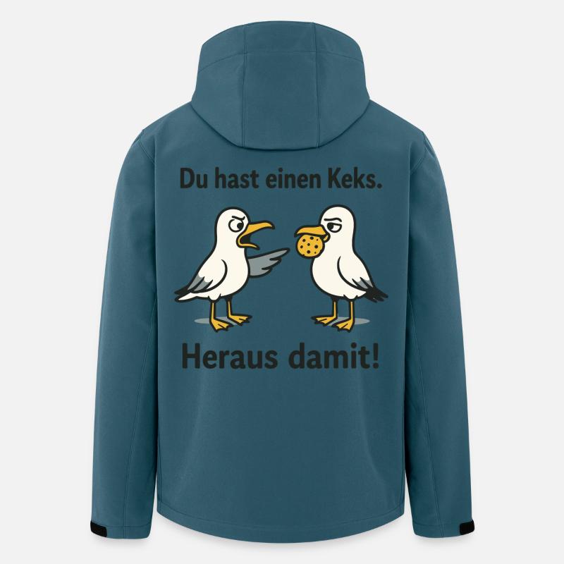 Du hast einen Keks Heraus damit - Recycelte Männer Softshell-Jacke von Stanley/Stella - Dunkles Petrol