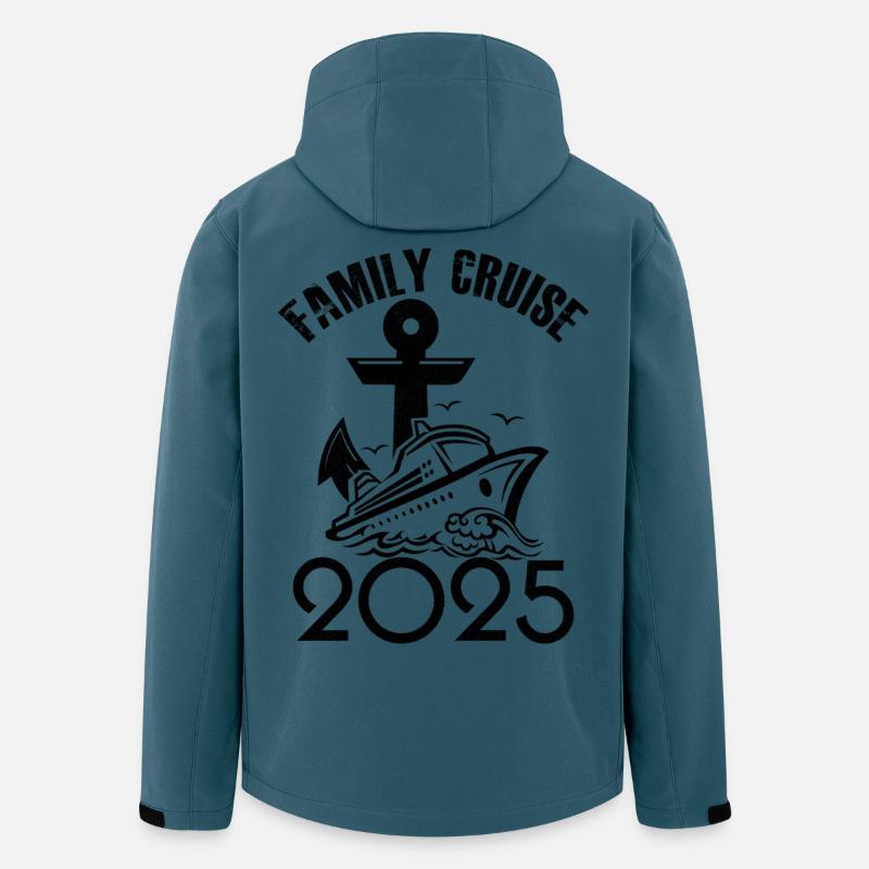 Croisière famille 2025 - Veste softshell homme en polyester recyclé Stanley/Stella - bleu pétrole foncé