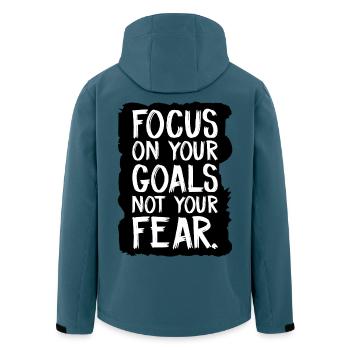 focus on your goals not your fear - Men’s Recycled Softshell Jacket by Stanley/Stella - stargazer - Back - AI Model Male 185 light (185cm)
