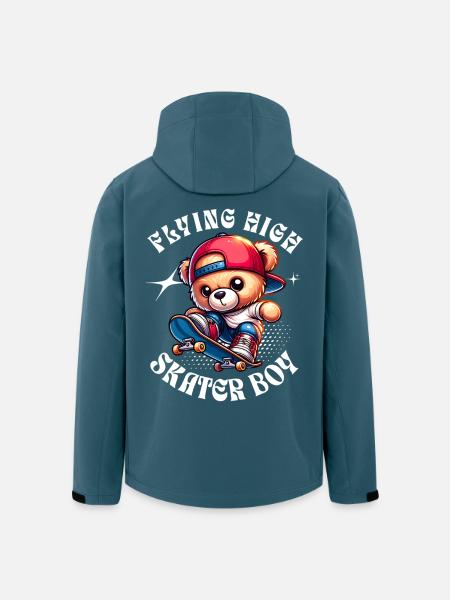 Skater teddy bear on skateboard - Men’s Recycled Softshell Jacket by Stanley/Stella - stargazer