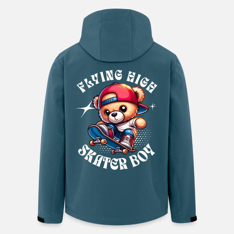 Skater teddy bear on skateboard - Men’s Recycled Softshell Jacket by Stanley/Stella - stargazer