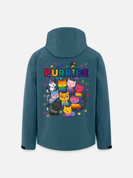 Purride LGBT Cats - Men’s Recycled Softshell Jacket by Stanley/Stella - stargazer