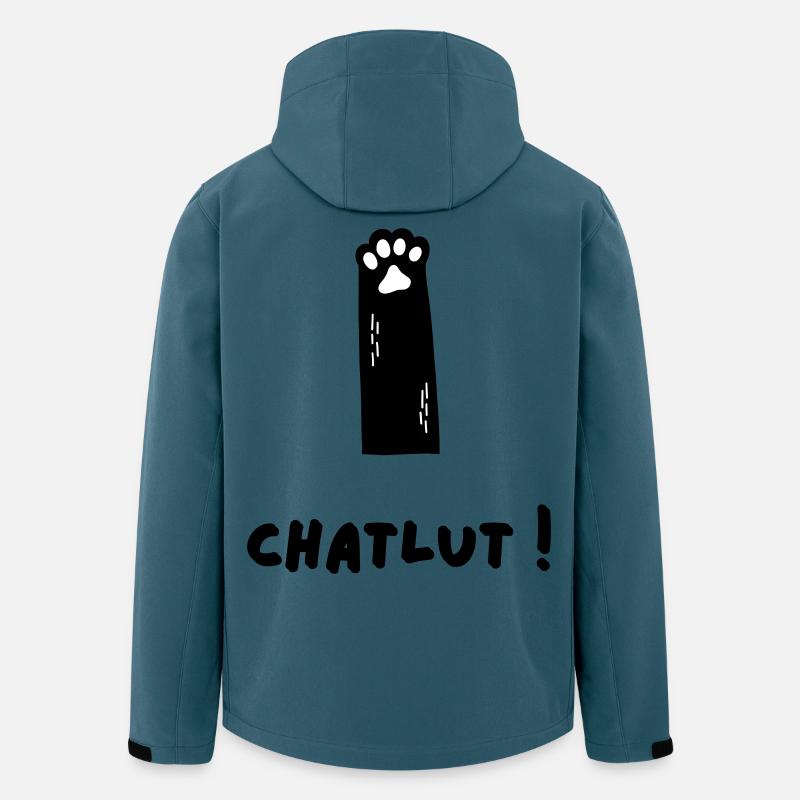 Die Katze, die Chatlut sagt - Recycelte Männer Softshell-Jacke von Stanley/Stella - Dunkles Petrol
