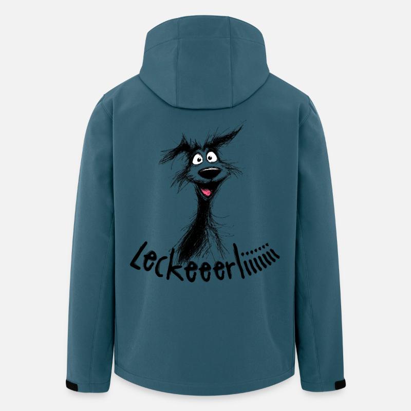 Lustige Hund Skizze – Leckerli - Recycelte Männer Softshell-Jacke von Stanley/Stella - Dunkles Petrol
