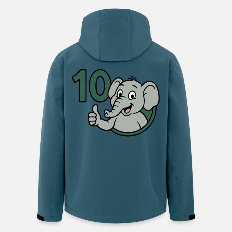 Rüsselpower mit 10 - Recycelte Männer Softshell-Jacke von Stanley/Stella - Dunkles Petrol