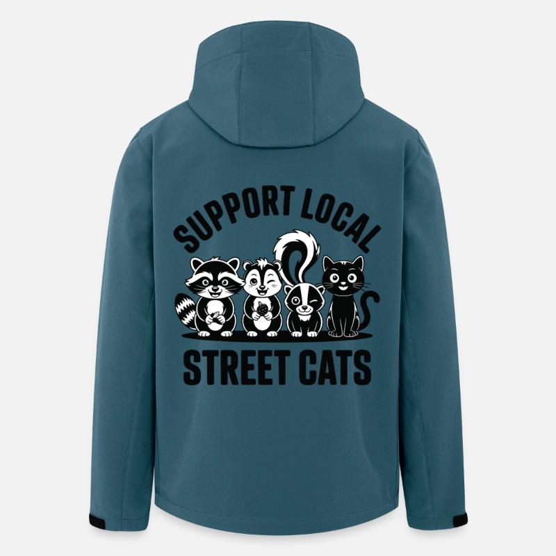 Support Local Street Cats - Recycelte Männer Softshell-Jacke von Stanley/Stella - Dunkles Petrol