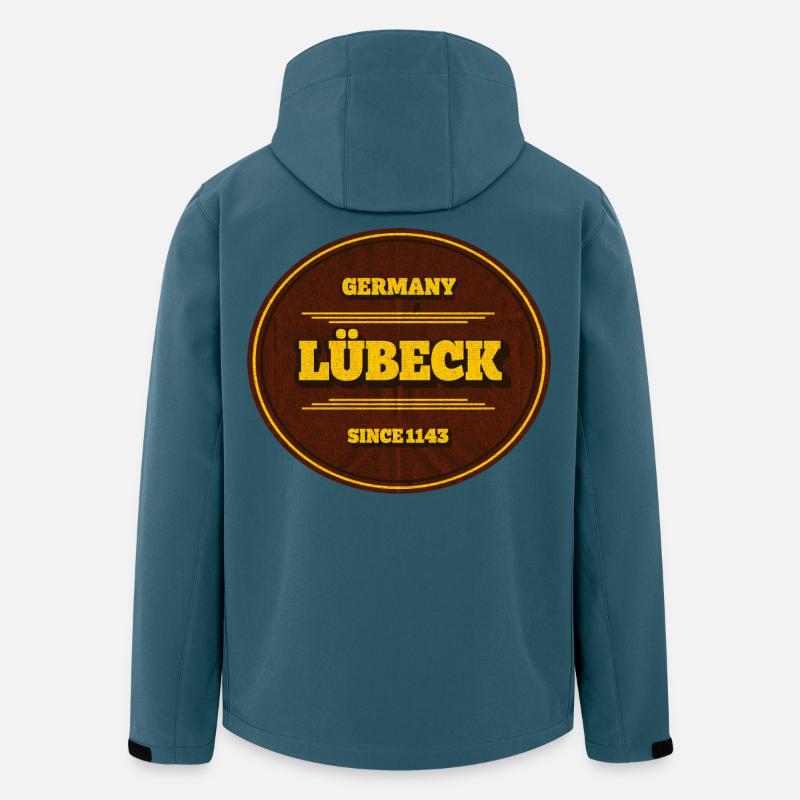 Lübeck Siegel Seit 1143 - Recycelte Männer Softshell-Jacke von Stanley/Stella - Dunkles Petrol