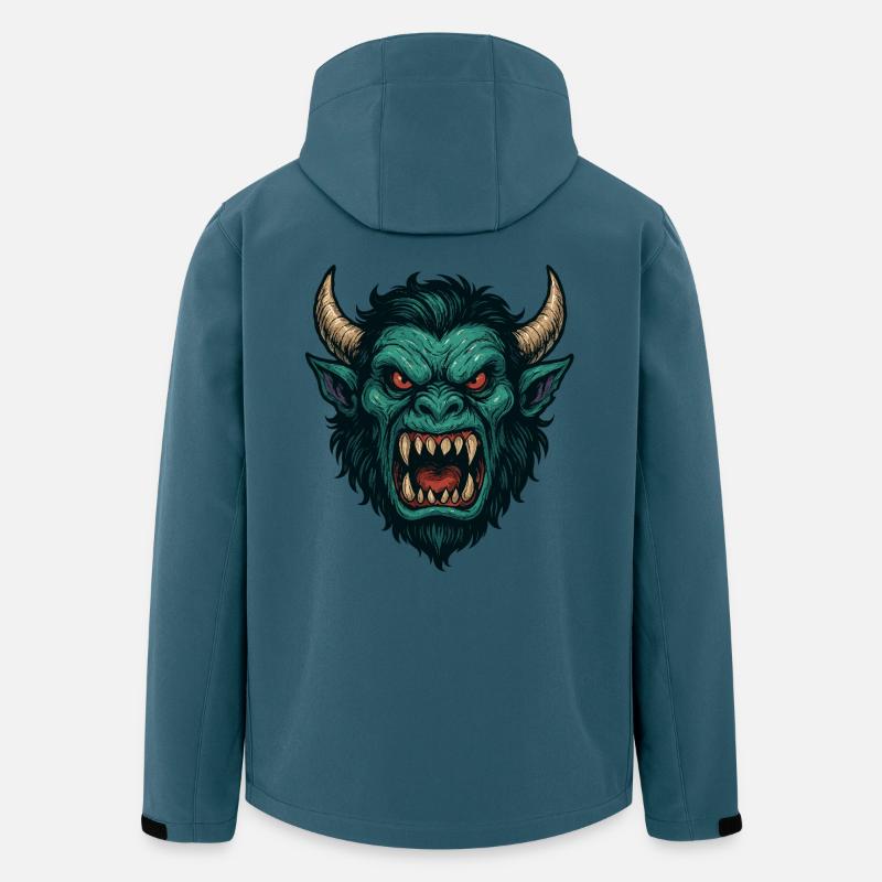 Dämonisches Wyrmgesicht - Recycelte Männer Softshell-Jacke von Stanley/Stella - Dunkles Petrol