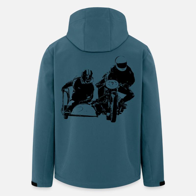Motorrad - Recycelte Männer Softshell-Jacke Discoverer von Stanley/Stella - Dunkles Petrol