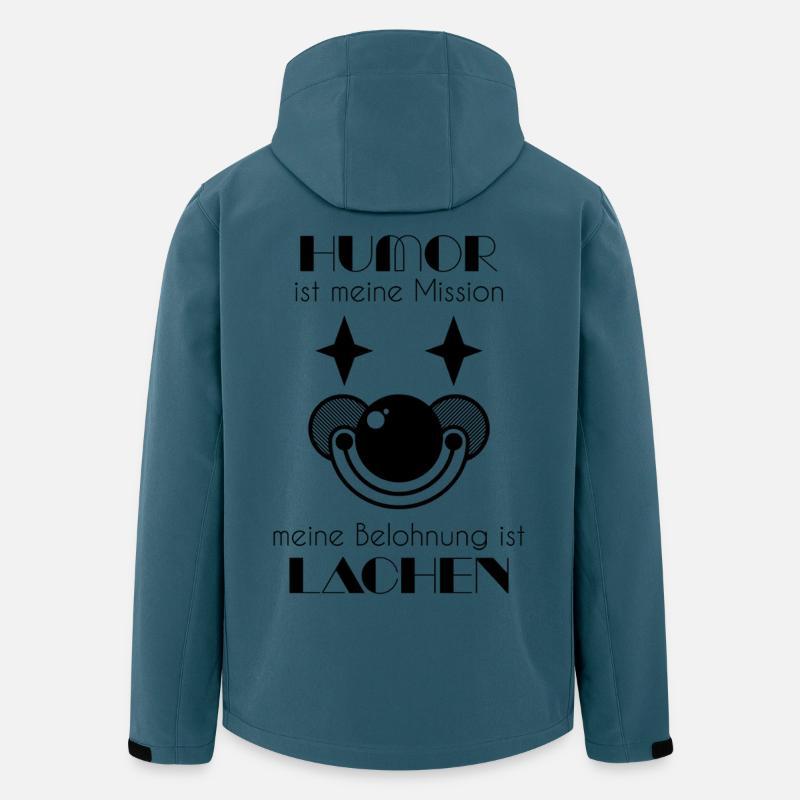 Clown / Clownsgesicht - Recycelte Männer Softshell-Jacke von Stanley/Stella - Dunkles Petrol