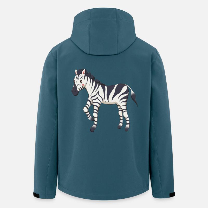 Zebra - Recycelte Männer Softshell-Jacke von Stanley/Stella - Dunkles Petrol