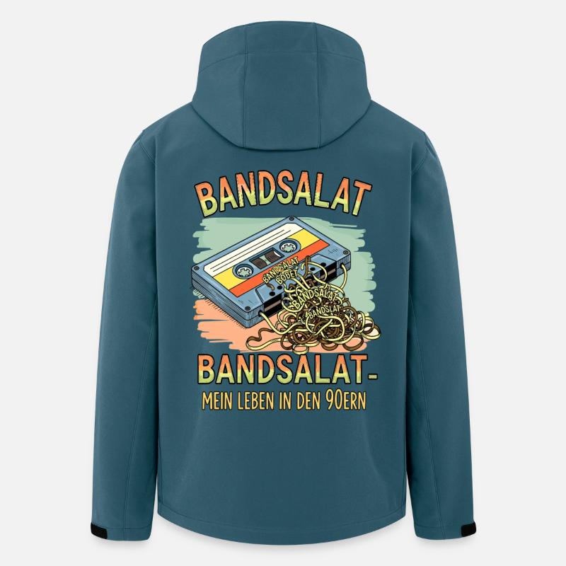 Bandsalat - 90er Retro Kassette Nostalgie - Recycelte Männer Softshell-Jacke von Stanley/Stella - Dunkles Petrol