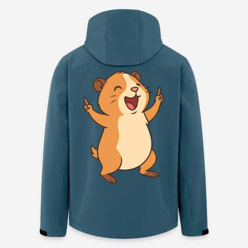 Happy Cavy Kid - Recycelte Männer Softshell-Jacke von Stanley/Stella - Dunkles Petrol