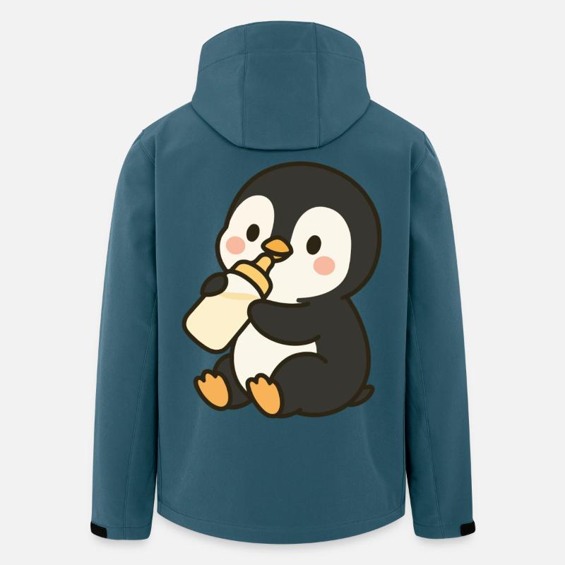 Fläschchen-Pinguin - Recycelte Männer Softshell-Jacke von Stanley/Stella - Dunkles Petrol