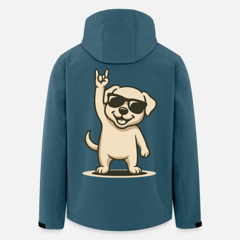 Rock'n'Wuff - Recycelte Männer Softshell-Jacke von Stanley/Stella - Dunkles Petrol