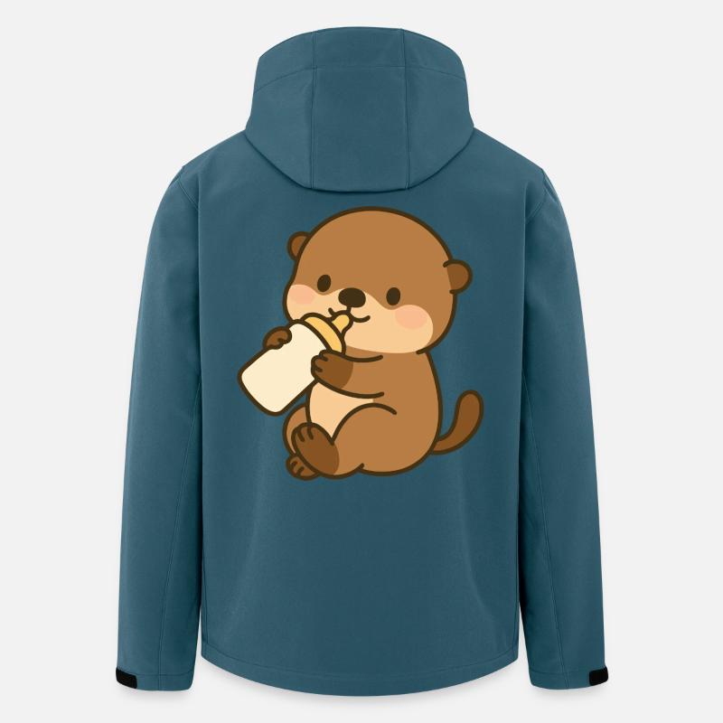 Seeotter-Schlürfspaß - Recycelte Männer Softshell-Jacke von Stanley/Stella - Dunkles Petrol