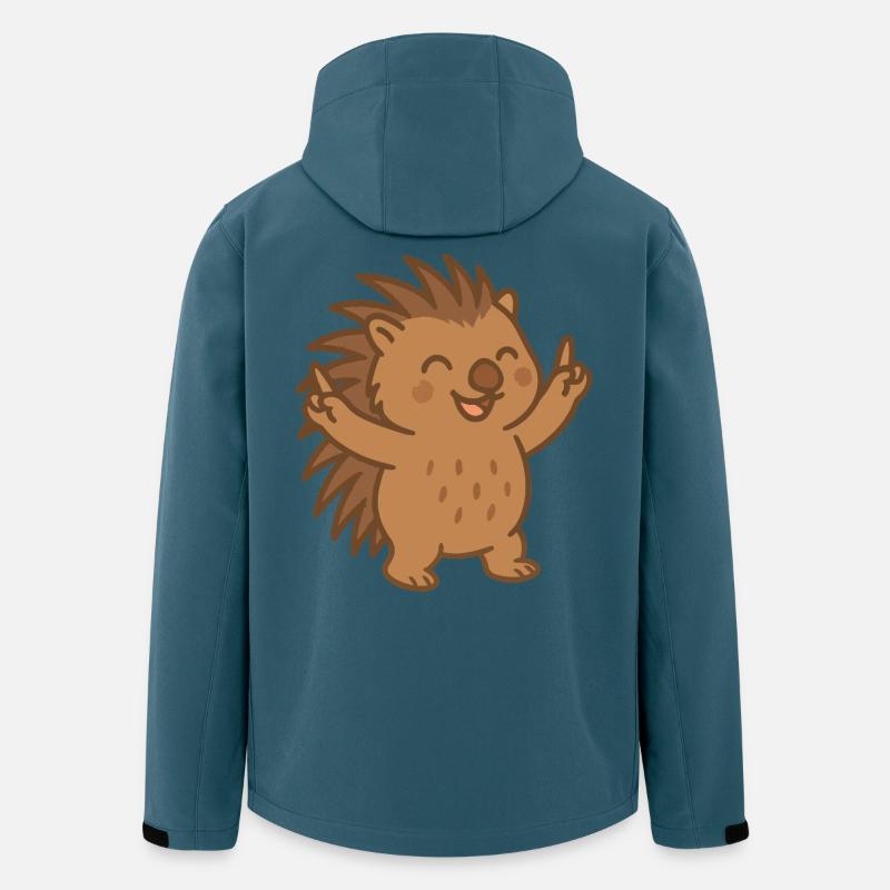 Tanzendes Stachelfell - Recycelte Männer Softshell-Jacke von Stanley/Stella - Dunkles Petrol