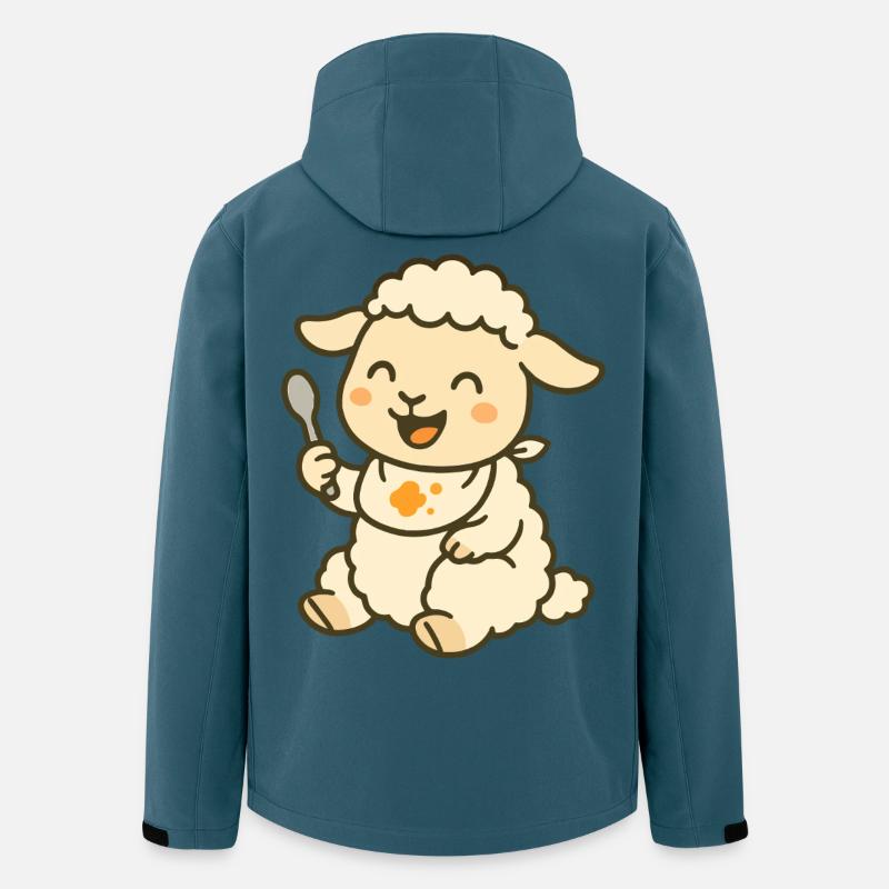 Snackzeit mit Lamm - Recycelte Männer Softshell-Jacke von Stanley/Stella - Dunkles Petrol