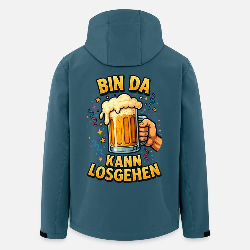 Bier Bierflasche Bierzelt Bierkrug Biergarten - Recycelte Männer Softshell-Jacke von Stanley/Stella - Dunkles Petrol