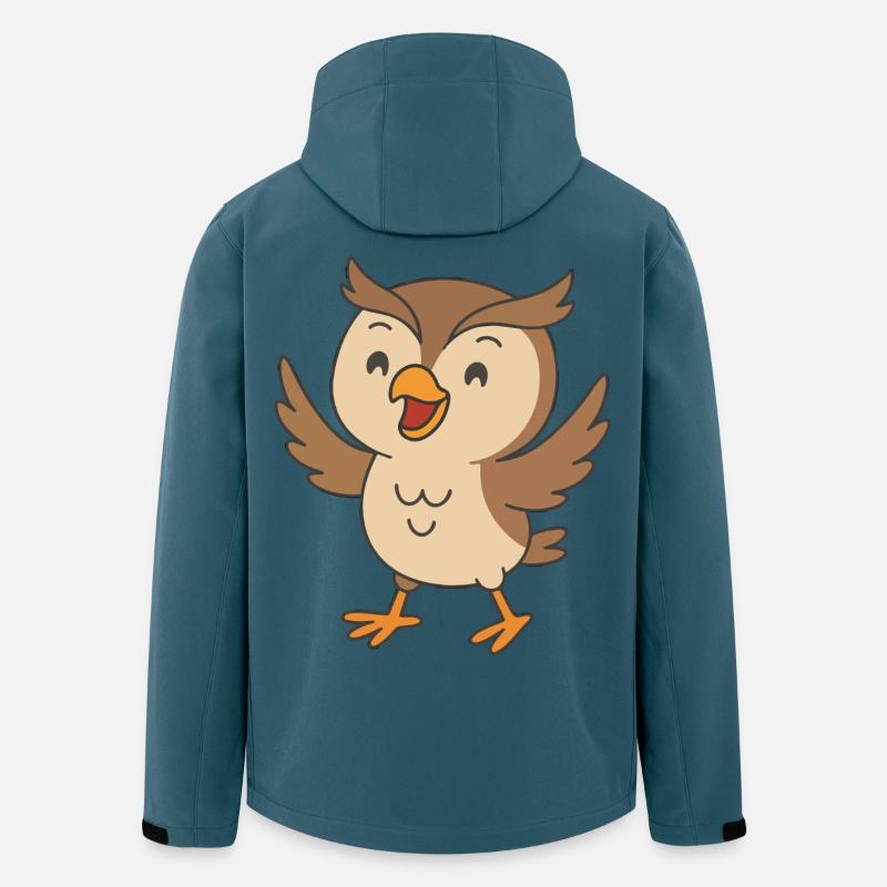 Lachuhu im Flug - Recycelte Männer Softshell-Jacke von Stanley/Stella - Dunkles Petrol