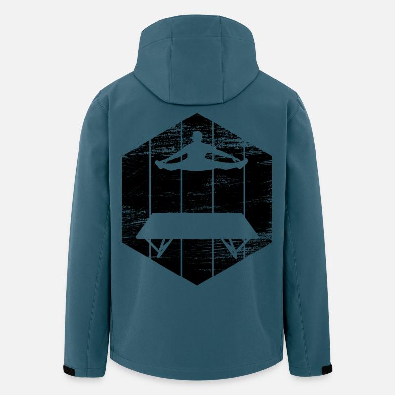 Trampolinist Zeichnung - Recycelte Männer Softshell-Jacke von Stanley/Stella - Dunkles Petrol