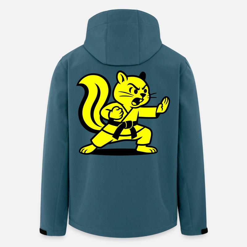 Karate Eichhörnchen! - Recycelte Männer Softshell-Jacke von Stanley/Stella - Dunkles Petrol