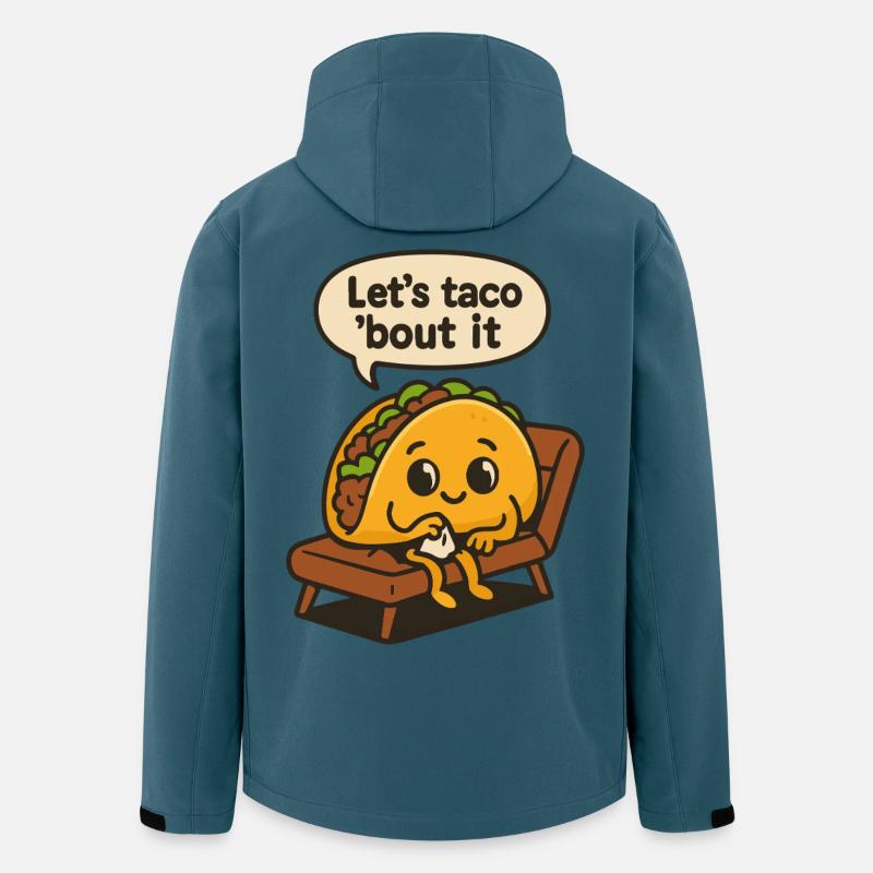Let's Taco' Bout It Art - Recycelte Männer Softshell-Jacke Discoverer von Stanley/Stella - Dunkles Petrol