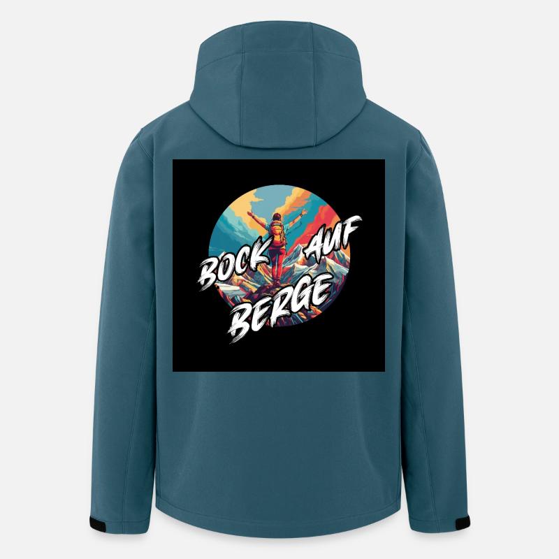 Bock auf Berge Kreisdesign - Recycelte Männer Softshell-Jacke von Stanley/Stella - Dunkles Petrol