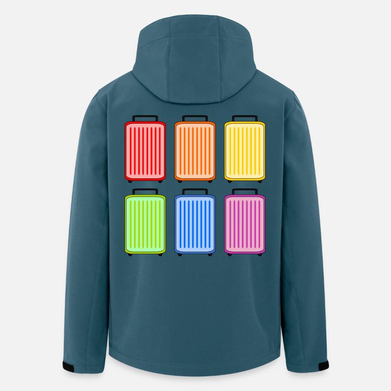 KOFFER REGENBOGEN - Recycelte Männer Softshell-Jacke von Stanley/Stella - Dunkles Petrol