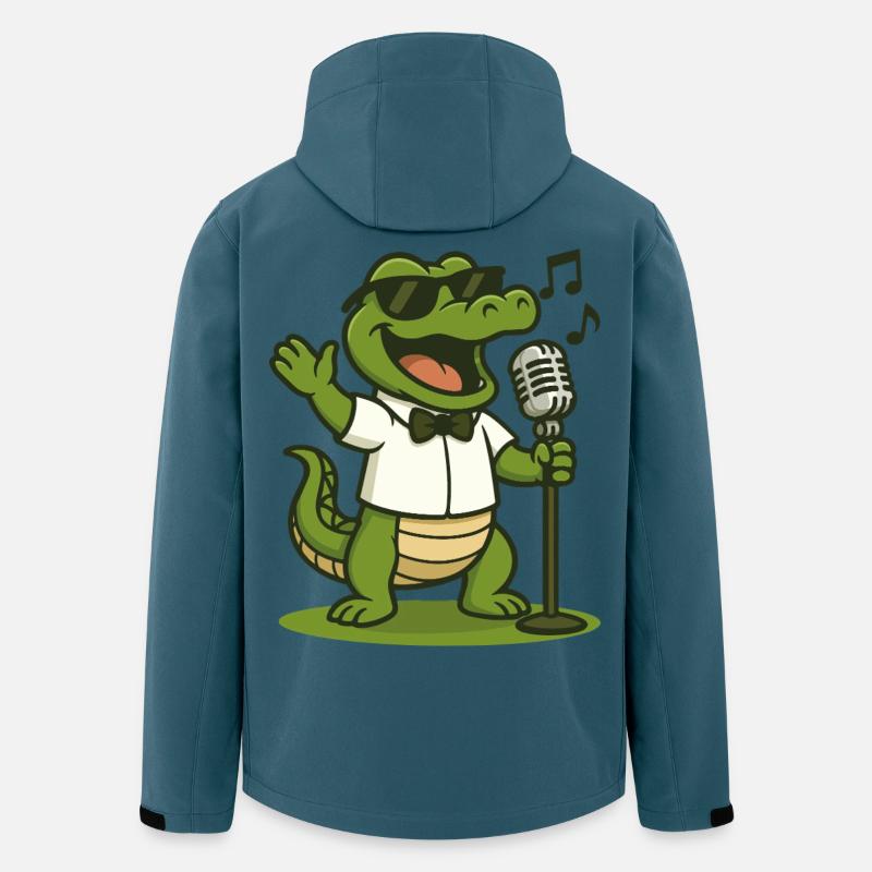 Karaoke-Gator - Recycelte Männer Softshell-Jacke von Stanley/Stella - Dunkles Petrol