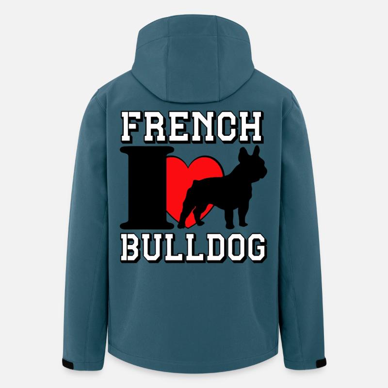 French Bulldog .............................. - Recycelte Männer Softshell-Jacke von Stanley/Stella - Dunkles Petrol
