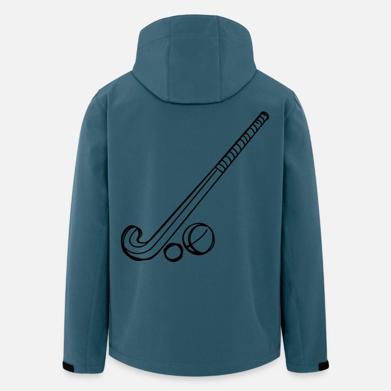 Feldhockeyschläger und Ball - Recycelte Männer Softshell-Jacke von Stanley/Stella - Dunkles Petrol
