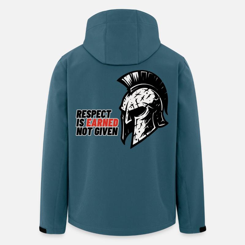 Respect Is earned not given – Spartanerhelm - Recycelte Männer Softshell-Jacke von Stanley/Stella - Dunkles Petrol