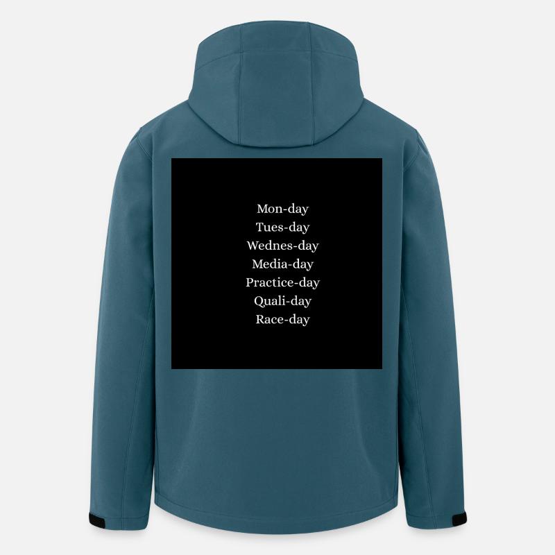 Raceweek_f1_weekdays - Recycelte Männer Softshell-Jacke von Stanley/Stella - Dunkles Petrol