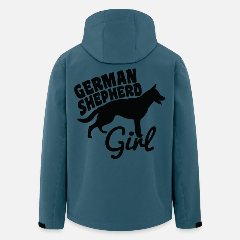 Deutscher Schäferhund Mädchen - Recycelte Männer Softshell-Jacke von Stanley/Stella - Dunkles Petrol