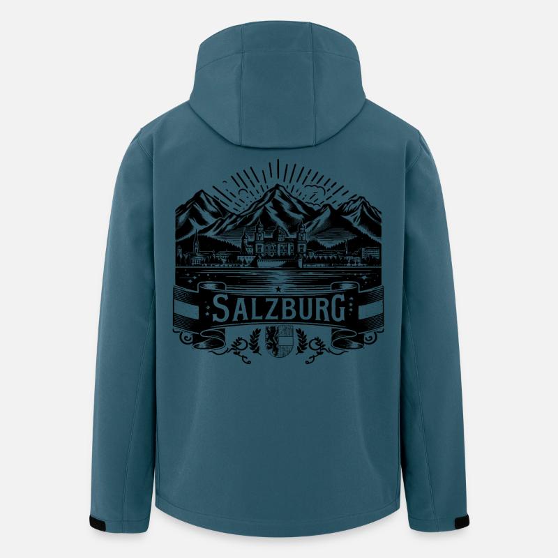 Salzburg Design mit Wappen - Recycelte Männer Softshell-Jacke von Stanley/Stella - Dunkles Petrol