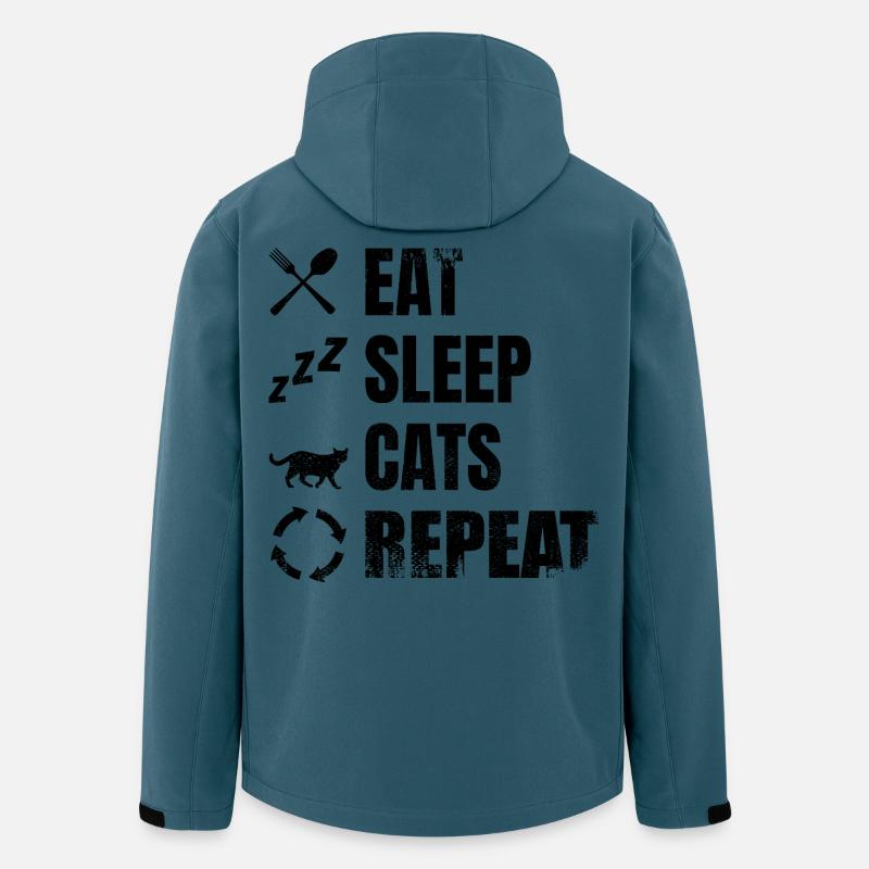Katzenliebhaber Zeitplan - Recycelte Männer Softshell-Jacke von Stanley/Stella - Dunkles Petrol