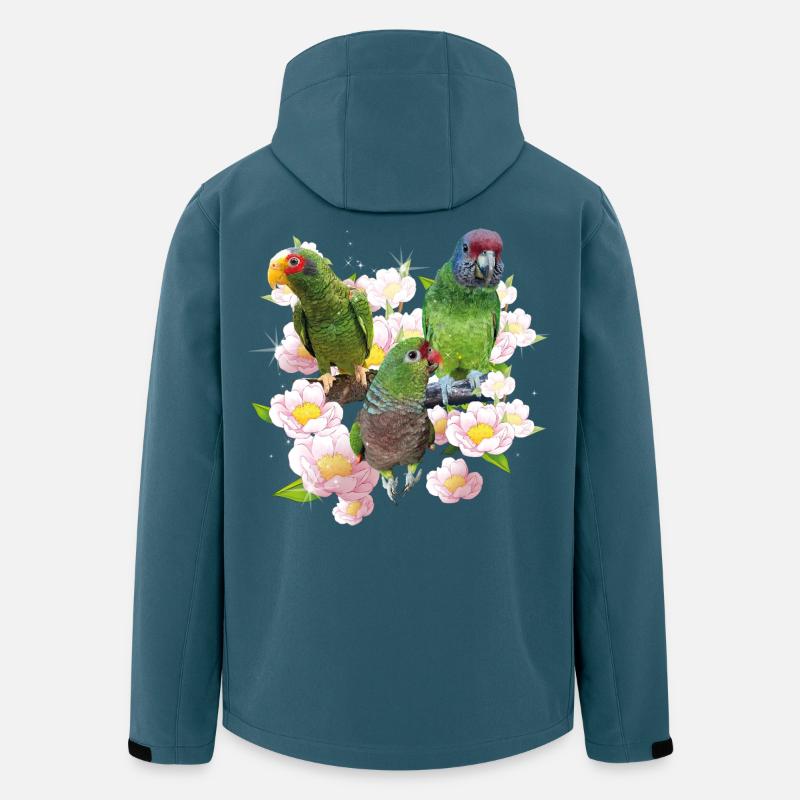 Papageien - Recycelte Männer Softshell-Jacke von Stanley/Stella - Dunkles Petrol