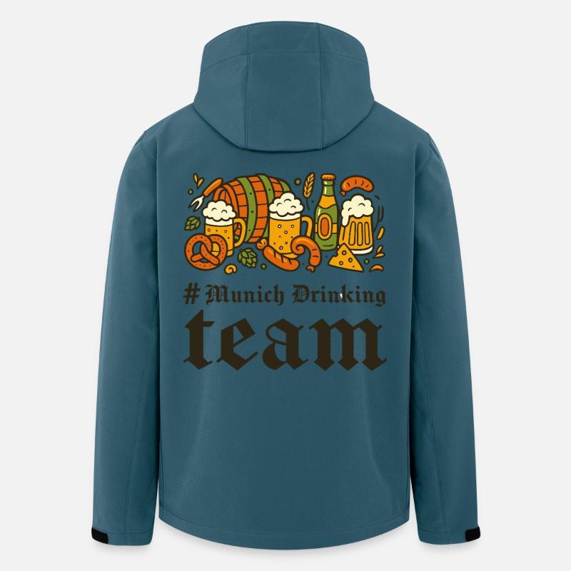 Münchner Biergarten Fest Design - Recycelte Männer Softshell-Jacke von Stanley/Stella - Dunkles Petrol