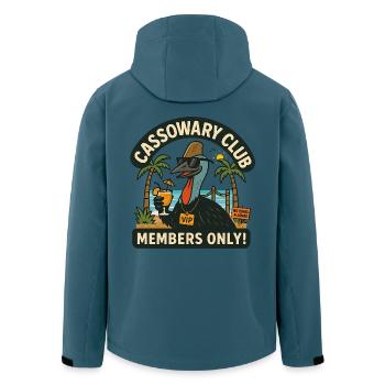 Australia Beach Cassowary Club Members Only  - Men’s Recycled Softshell Jacket by Stanley/Stella - stargazer - Back - AI Model Male 185 light (185cm)