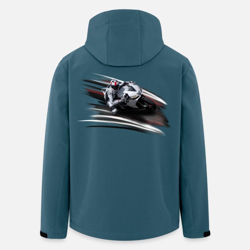 Motorrad - Recycelte Männer Softshell-Jacke von Stanley/Stella - Dunkles Petrol