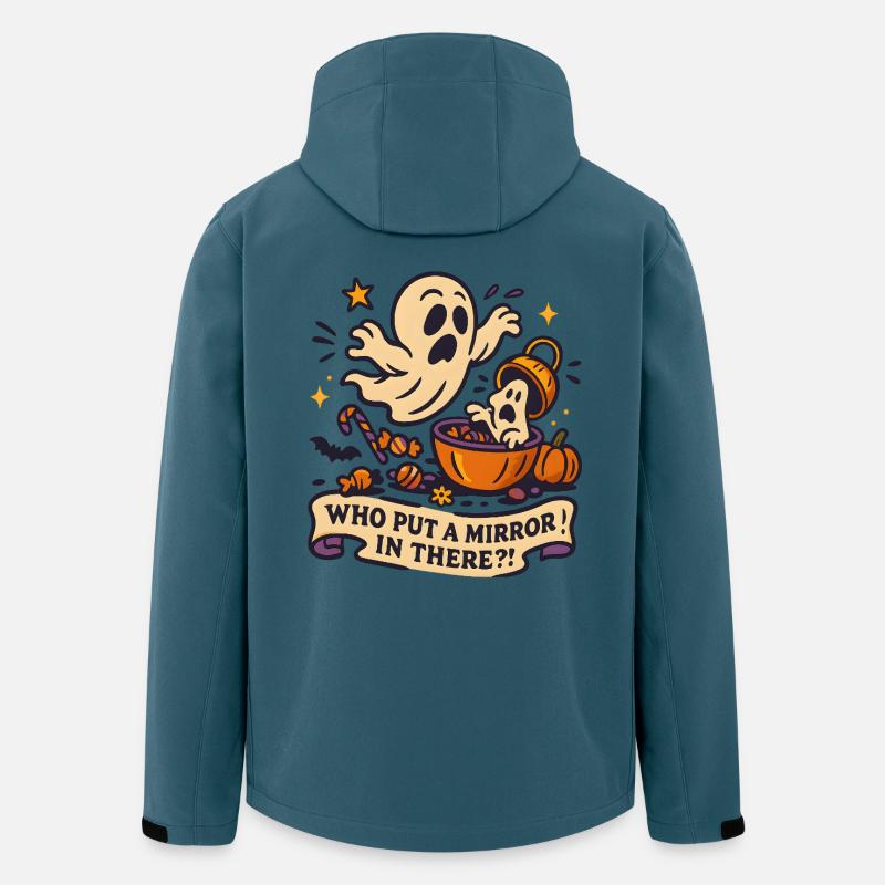 Spukgeist mit Halloween-Spruch - Recycelte Männer Softshell-Jacke von Stanley/Stella - Dunkles Petrol