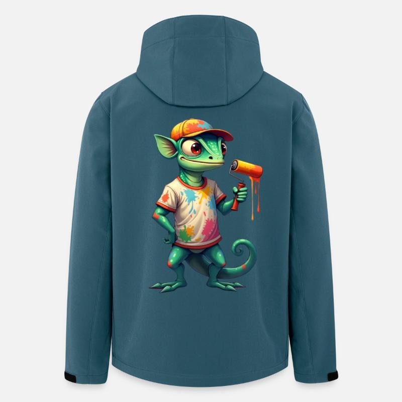 Chameleon as a painter - Men’s Recycled Softshell Jacket by Stanley/Stella - stargazer