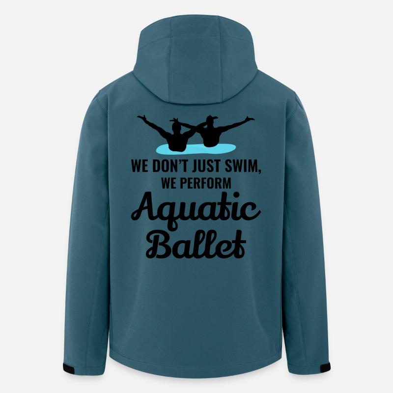 Synchronschwimmen - Recycelte Männer Softshell-Jacke von Stanley/Stella - Dunkles Petrol