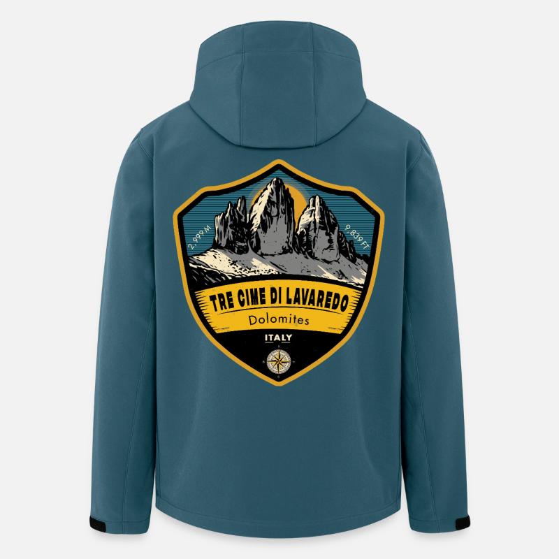 Tre Cime di Lavaredo – Dolomites, Italy - Veste softshell homme en polyester recyclé Stanley/Stella - bleu pétrole foncé