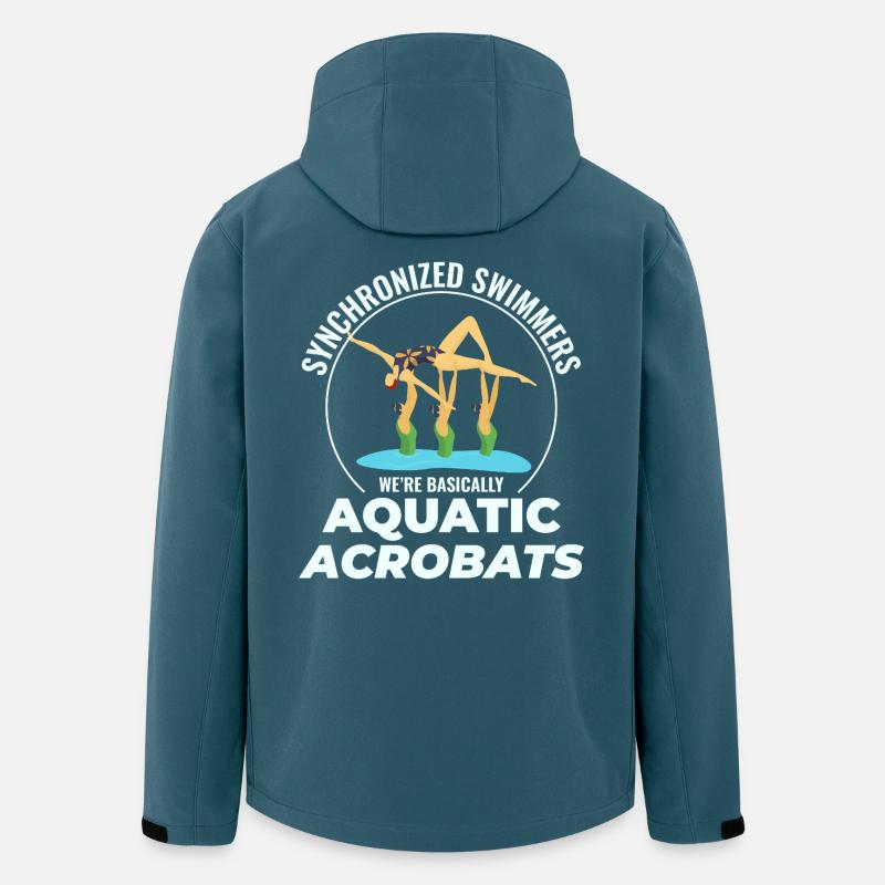 Wasserakrobaten Synchronschwimmen Humor - Recycelte Männer Softshell-Jacke von Stanley/Stella - Dunkles Petrol