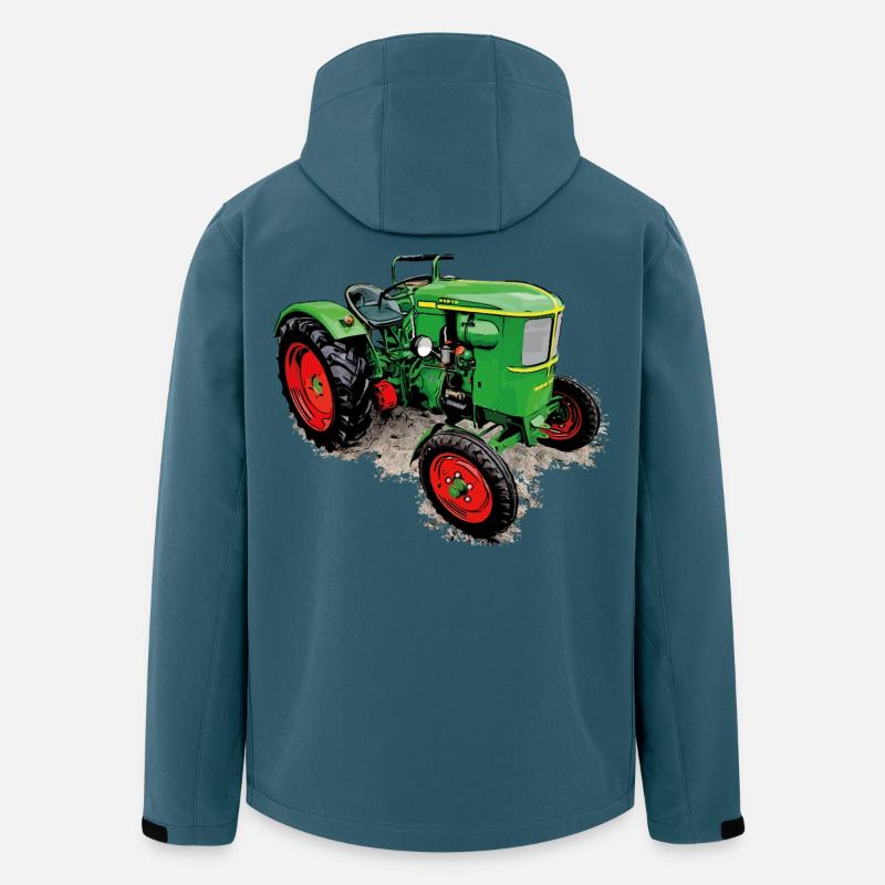 Legendärer Traktor Klassiker - Recycelte Männer Softshell-Jacke von Stanley/Stella - Dunkles Petrol
