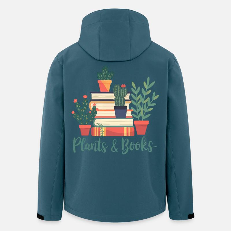 Pflanzen und Bücher Zitat - Recycelte Männer Softshell-Jacke von Stanley/Stella - Dunkles Petrol
